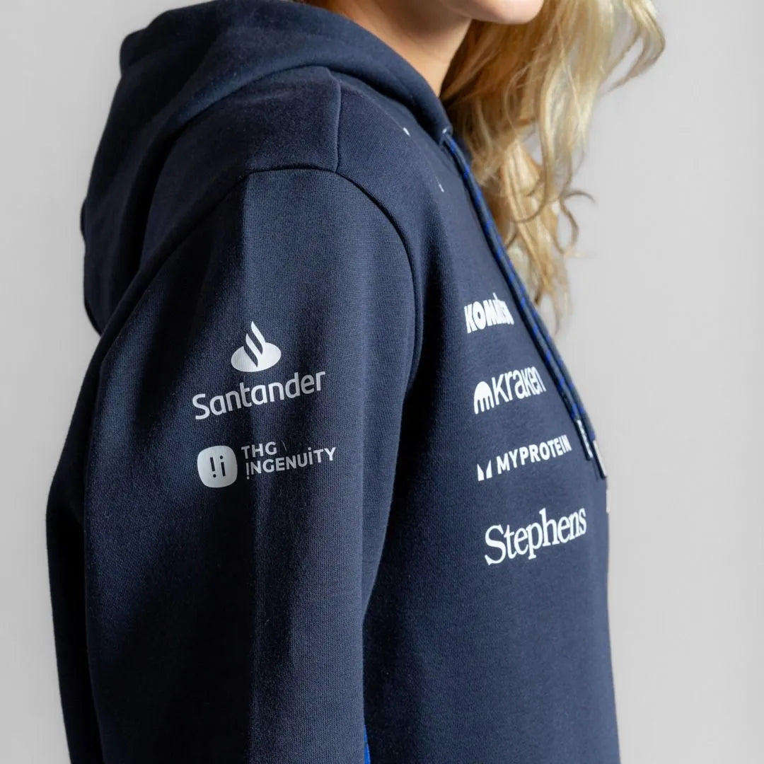 Williams Racing 2025 hoodie premium fleece interior and sublimation printed team branding