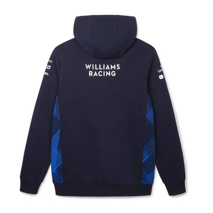 Williams Racing F1 2025 hoodie back showing sublimation printed team graphics