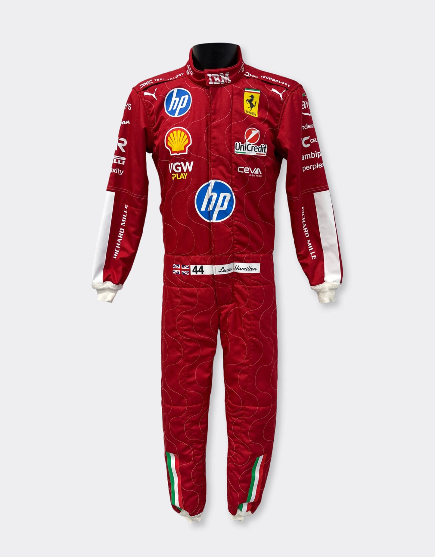 Lewis Hamilton red racing suit replica — premium F1 racing suit inspired by Lewis Hamilton’s Formula 1 design