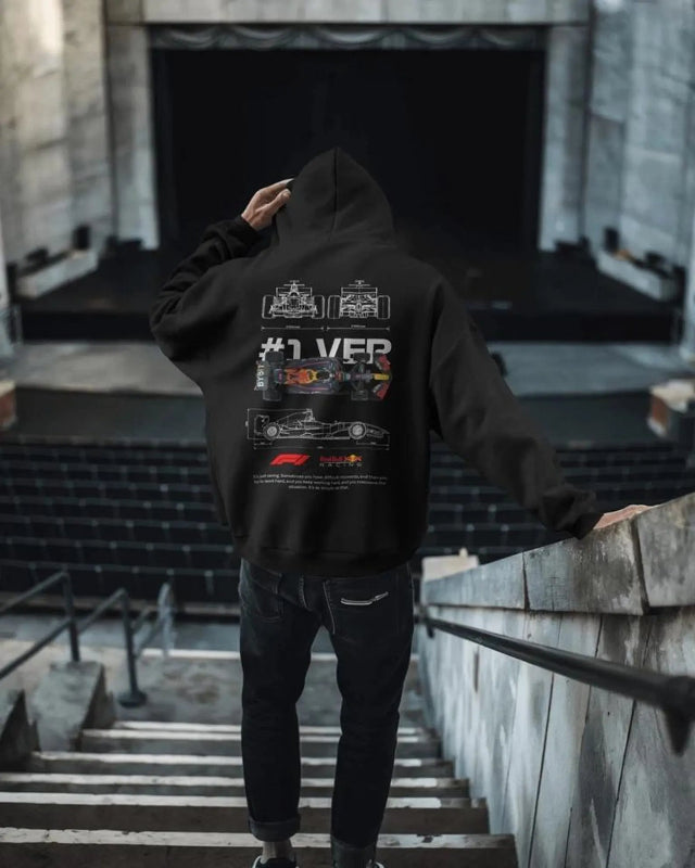 Max Verstappen Red Bull Racing Hoodie - Back Design Detail