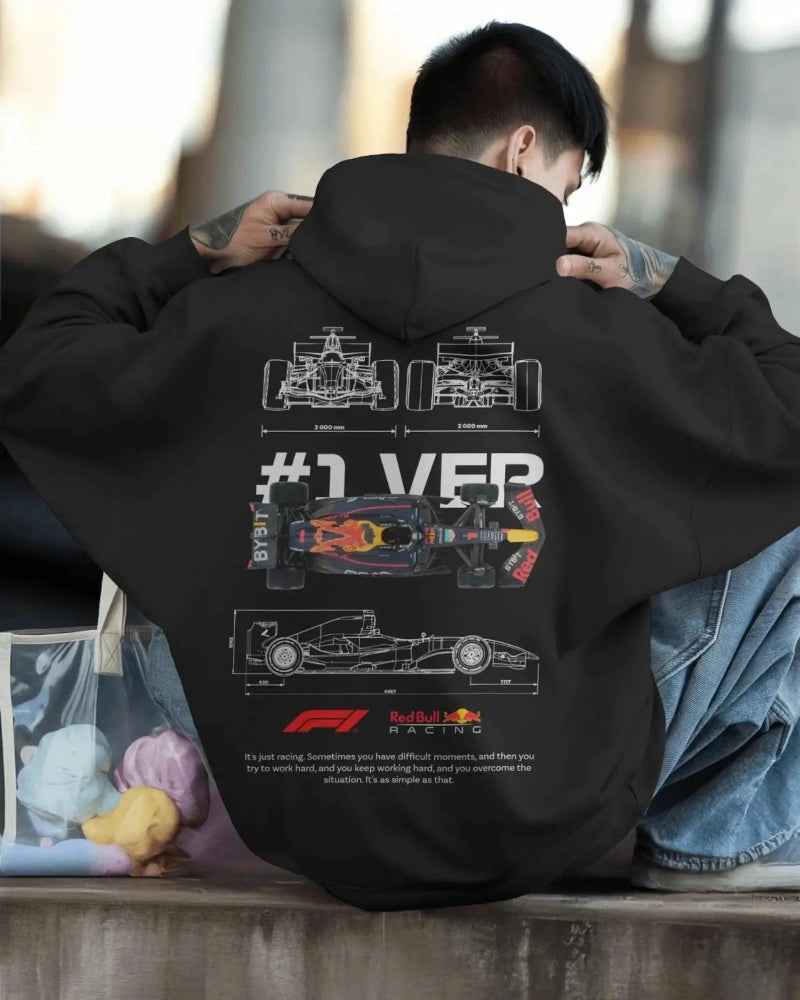 Max Verstappen Red Bull Racing F1 Champion Hoodie - Front View