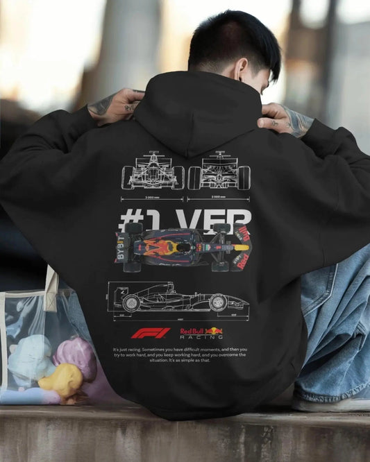 Max Verstappen Red Bull Racing F1 Champion Hoodie - Front View